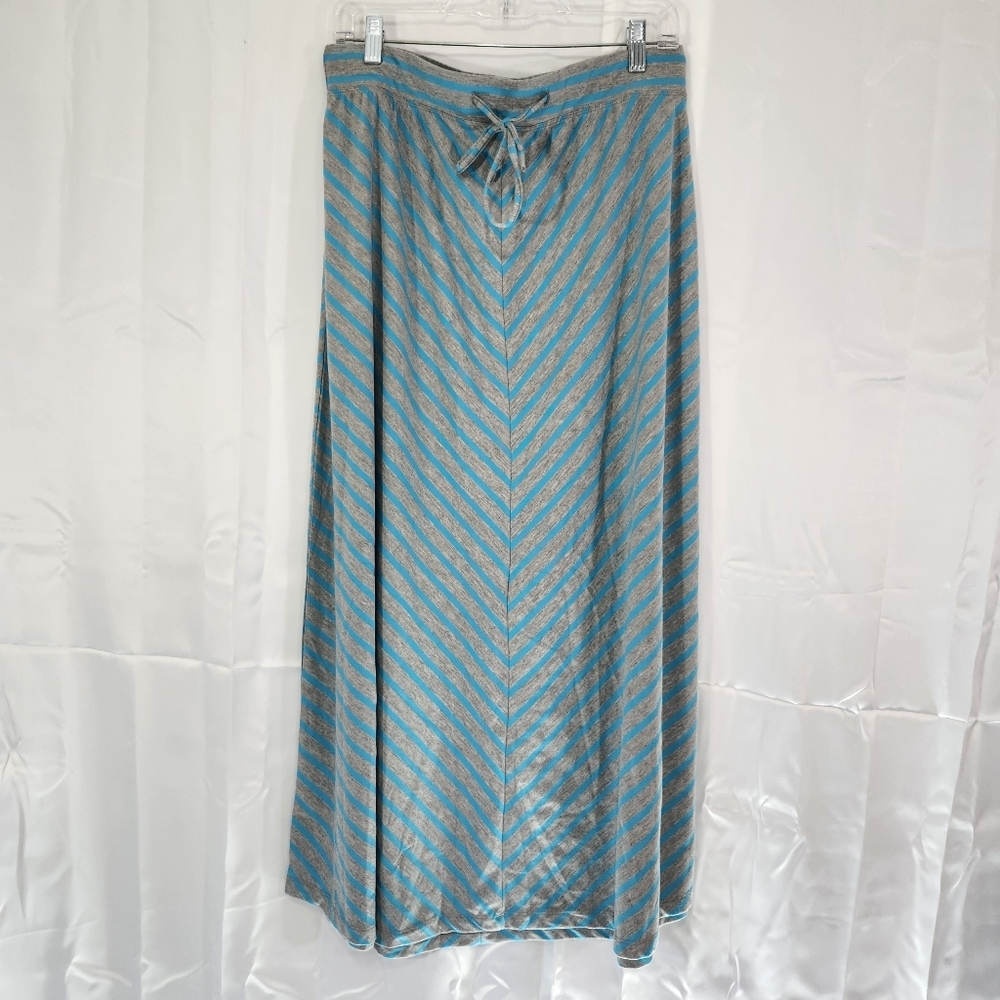 Maurices Size Large Maxi A-Line Skirt with Tie Front